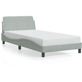  Okvir za krevet Dover svjetlosivi 100x200 cm baršunasti | shoptok.hr