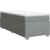 vidaXL Box spring postelja z vzmetnico svetlo siva 90x200 cm blago | Shoptok.si
