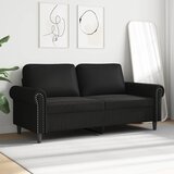  Dvosjed od tkanine crni 140 cm od umjetne kože Crna | Shoptok.si