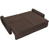CARRYHOME ZOFA S POSTELJNO FUNKCIJO, temno rjava tekstil | Shoptok.si