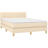  box spring s madracem LED krem 140x200 cm od tkanine | shoptok.hr