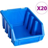vidaXL Zabojčki za shranjevanje 20 kosov modra plastika cene