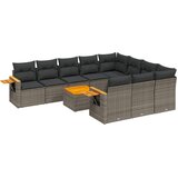  11-dijelni set vrtnih sofa od poliratana s jastucima sivi | shoptok.hr