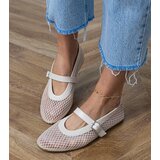 D/CEO Beige mesh ballet flats with buckle Turina | shoptok.hr