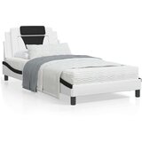  Okvir za krevet s uzglavljem bijelo-crni 100x200cm umjetna koža Cijene