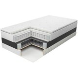 MID.YOU postelja boxspring 180 cm x 200 cm , leseni material svetlo siva | Shoptok.si