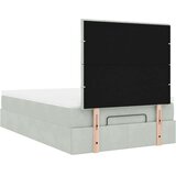 vidaXL okvir za krevet s madracima svjetlosivi 120x190 cm baršunasti | shoptok.hr