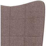  Stolica za ljuljanje s osloncem za noge smeđe-siva od tkanine | shoptok.hr