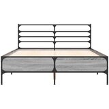  Okvir kreveta boja hrasta 120x200 cm konstruirano drvo i metal Siva 120 x 200 cm | shoptok.hr