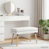  Klupa s dvostrukim slojem Bijela 80 x 40 x 47 cm Tkanina | Eponuda.com