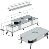 Hanah home Set TV Komoda i klub sto Orah | Eponuda.ba