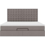 vidaXL Otomanski posteljni okvir z vzmetnico taupe 160x200 cm blago, (21653312) | Shoptok.si