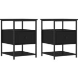 vidaXL Nočna omarica 2 kosa črna 40x42x56 cm inženirski les, (20808537) | Shoptok.si