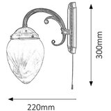 Rabalux annabella zidna lampa E14 40W bronza klasična rasveta JJ99Z5V | Eponuda.com