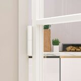 Sobna vrata bijela 76x201,5 cm kaljeno staklo i aluminij tanka | shoptok.hr
