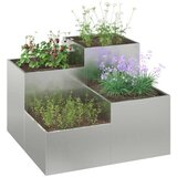  Vrtna saksija Srebrno 100 x 100 x 60 cm Pocinčani čelik | shoptok.hr