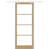  Klizna Vrata sa Setom Opreme 93x232 cm od Masivnog Drva Bora | shoptok.hr