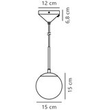 Nordlux visilica na sajli GRANT 1xE14/15W/230V Ø 15 cm | Eponuda.com