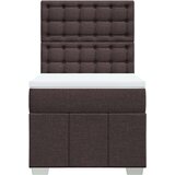  Box spring postelja z vzmetnico temno rjava 90x200 cm blago, (21291610) | Shoptok.si