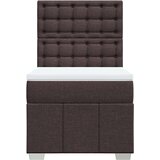  Krevet s oprugama i madracem tamnosmeđi 90 x 200 cm od tkanine | shoptok.hr