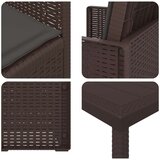  Komplet za jedilnico v vrtu 5 pcs Rjava in antracit PP, (5000301250) | Shoptok.si