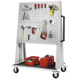 eurokraft pro voziček za orodje, vxdxš 1564 x 1010 x 650 mm, 2 vrtljivi kolesi z zavoro, 2 fiksni kolesi Cene