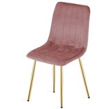 Lava stolica - tamnoružičasti baršun / zlatne noge x 3 | shoptok.hr