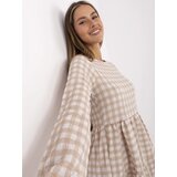RUE PARIS Dress-232-SK-8005.18-white-beige | Shoptok.si