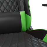  Gaming stol z oporo za noge črno in zeleno umetno usnje, (21152284) | Shoptok.si