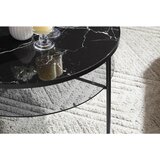 Livetastic Klubska Miza Marble, Črna, Ø 81cm | Shoptok.si