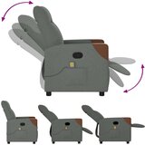 vidaXL Masažni naslanjač temno sivo blago | Shoptok.si