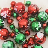 vidaXL Set božičnih okraskov 40 pcs Rdeča in zelena | Shoptok.si