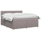 Boxspring krevet s madracem Sivosmeđa 160 x 200 cm Tkanina - Sivosmeđa 160 x 200 cm Dizajn linija | shoptok.hr