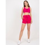 Fashion Hunters Basic fuchsia sweatpants with RUE PARIS binding | Shoptok.si