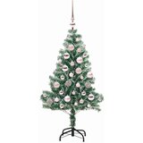  Umjetno Božićno Drvo s Snježnim Flokom i LED Svjetlom 120 cm | shoptok.hr