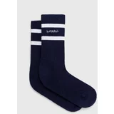 Sporty & Rich Čarape Serif Logo Socks za žene, boja: tamno plava, SOAW238NA