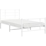  Metalni okvir kreveta uzglavlje i podnožje bijeli 107x203 cm | shoptok.hr