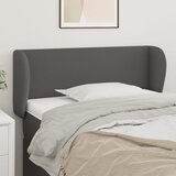  Uzglavlje s ušima sivo 93x23x78/88 cm od umjetne kože | shoptok.hr
