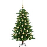  Artificial Christmas Tree with Bauble 150 cm 150 LED lampica - 150 cm s LED žaruljama i zlatnim kuglicama | shoptok.hr