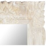  Ogledalo bijelo 110 x 50 cm od masivnog drva manga | shoptok.hr