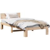 Krevetna konstrukcija Prirodna 90 x 200 cm Čvrsto borovo drvo | shoptok.hr