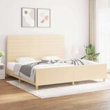  Za krevet s uzglavljem krem 180 x 200 cm od tkanine | shoptok.hr