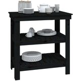  Radni stol crni 78 5 x 50 x 80 cm od masivne borovine | shoptok.hr