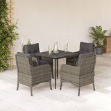  5-dijelni vrtni blagovaonski set sivi od poliratana Siva Dužina stola 80 cm | shoptok.hr