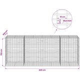  Gabion s žicom debljine 3,5 mm i mrežom 5x10 cm 400x100x150 cm | shoptok.hr