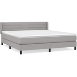  Krevet s oprugama i madracem svjetlosivi 180x200 cm od tkanine | shoptok.hr