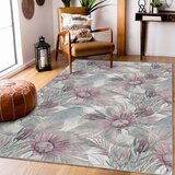 Mila Home vijoličen/siv pralen tekač 80x200 cm dusty flowers – | Shoptok.si