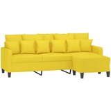  Trosjed s tabureom svjetložuti 180 cm od tkanine | shoptok.hr