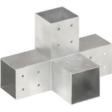 Spojnik za stupove u X-obliku od pocinčanog metala 81 x 81 mm | shoptok.hr