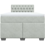 Box spring krevet s madracem svjetlosivi 120x200 cm baršunasti | shoptok.hr